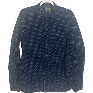 Denim & Flower Blue Classic Casual Button Down Shirt